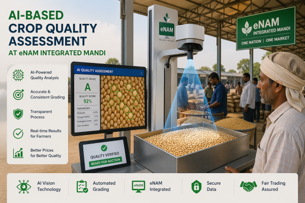 AI-based crop quality assessment at an eNAM integrated mandi
