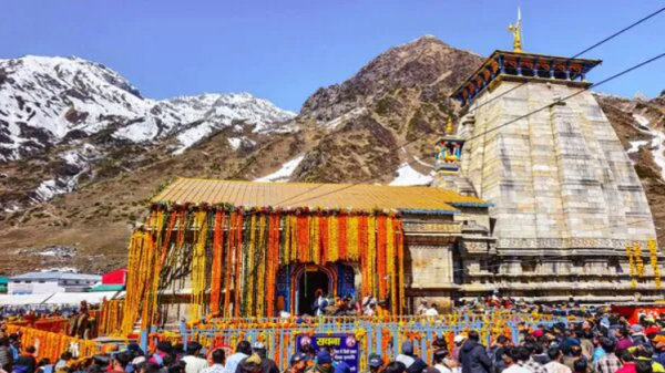 Kedarnath Temple during the 2026 Char Dham Yatra.