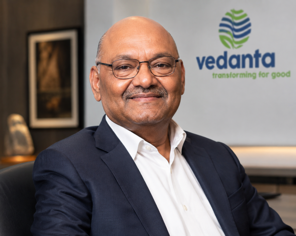 Corporate portrait of billionaire businessman Anil Agarwal, Chairman of Vedanta Resources
