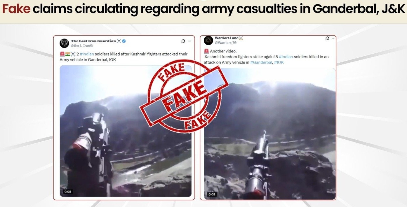 illustrating the fight against Ganderbal attack fake news.