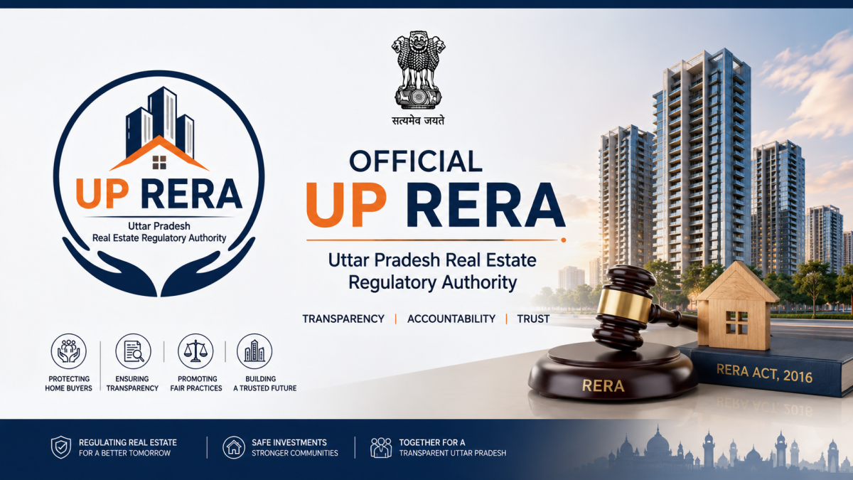 Official UP RERA Regulatory Authority branding representation
