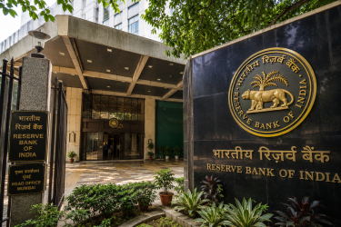 Reserve Bank of India RBI headquarters building entrance in Mumbai representing official Indian financial regulation and national currency forex reserves.
