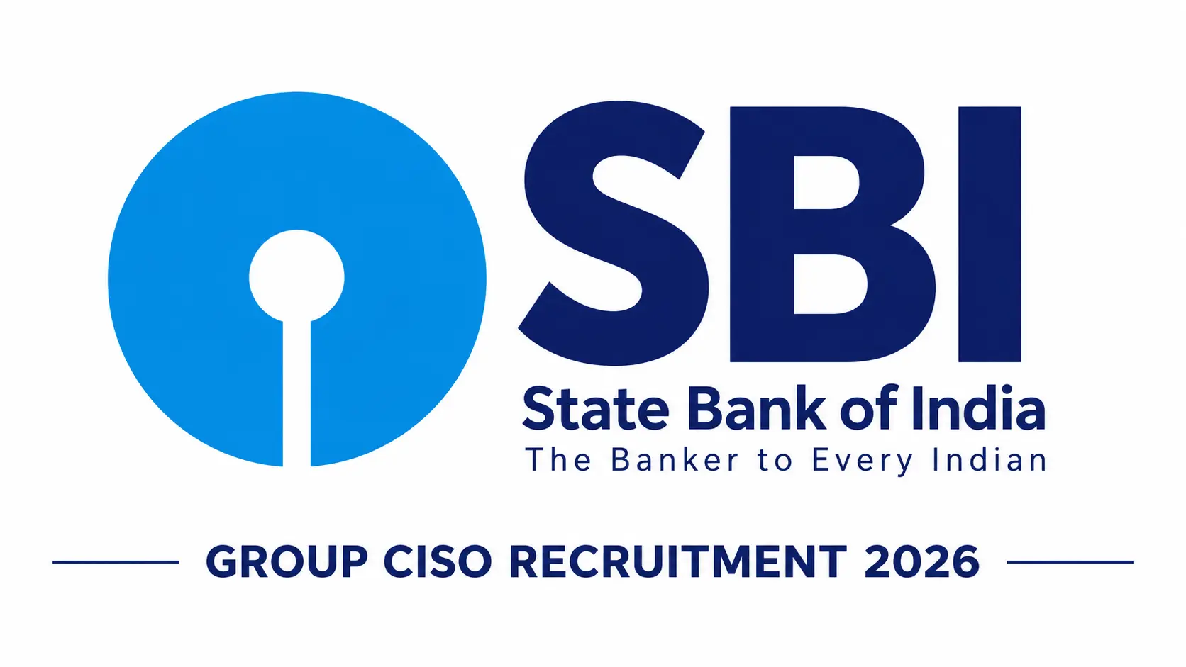 Official logo of the State Bank of India (SBI), a blue circle with a small keyhole-like cutout at the bottom, displayed for the Group CISO recruitment news 2026.