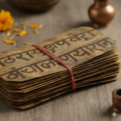 ऋग्वेद का प्राचीन ऐतरेय उपनिषद संस्कृत पांडुलिपि सार