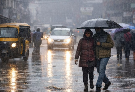 कानपुर में बारिश और ठंड का मौसम