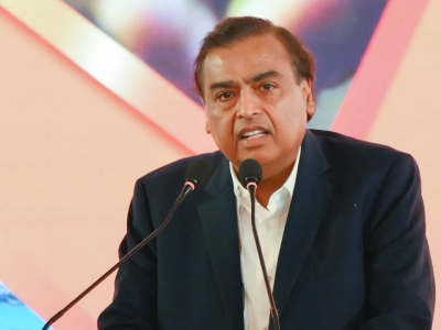 मुकेश अंबानी एआई और भारतीय कला पर भाषण देते हुए