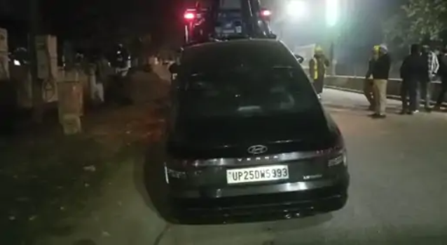 मौलाना तौकीर रजा खां के बेटे की कार दुर्घटना स्थल
