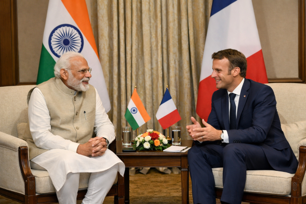 पीएम नरेंद्र मोदी और फ्रांसीसी राष्ट्रपति इमैनुएल मैक्रों की द्विपक्षीय वार्ता 2026