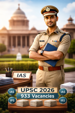 UPSC 2026 रिक्ति विवरण के साथ IPS अधिकारी की प्रतीकात्मक छवि