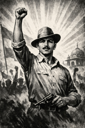 Balidani-Bhagat-Singh-Inquilab-Zindabad-Iconic-Pose