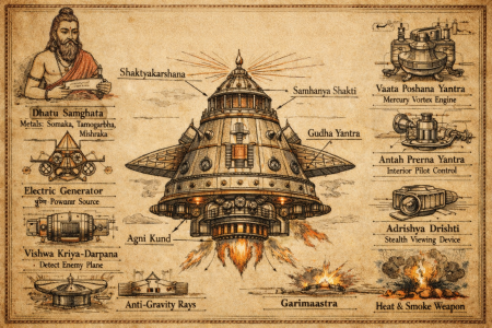 Ancient Indian Viman Shastra diagram by Rishi Bharadwaj