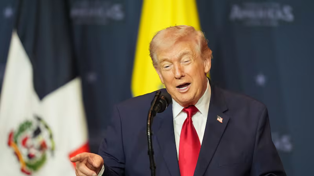 Donald Trump giving statement on SAVE Act in Washington