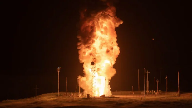 Minuteman-III missile launch from Vandenberg Space Force Base Hindi.