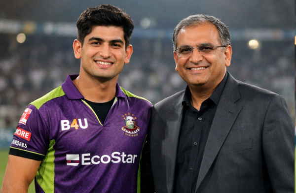 PSL 2026 के दौरान नसीम शाह और PCB चेयरमैन मोहसिन नकवी की प्रतीकात्मक तस्वीर।