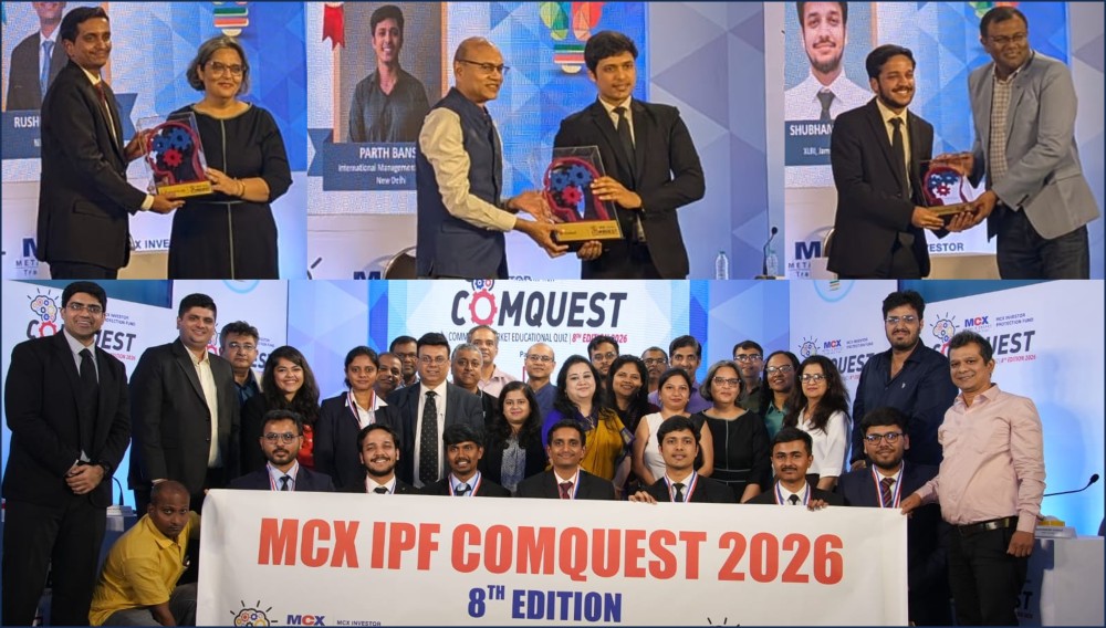 एमसीएक्स-आईपीएफ कॉमक्वेस्ट 2026 के विजेता पार्थ बंसल और टीम