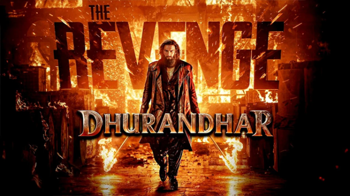 रणवीर सिंह फिल्म धुरंधर 2 के एक एक्शन दृश्य में।