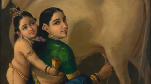 राजा रवि वर्मा द्वारा निर्मित यशोदा और कृष्ण की रिकॉर्ड तोड़ पेंटिंग, नीलामी रिकॉर्ड 2026।