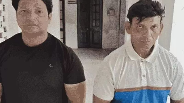 बरेली पुलिस की हिरासत में आरोपी अकरम बेग और आलम बेग