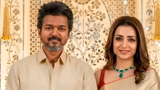 Thalapathy Vijay and Trisha Krishnan at a public event