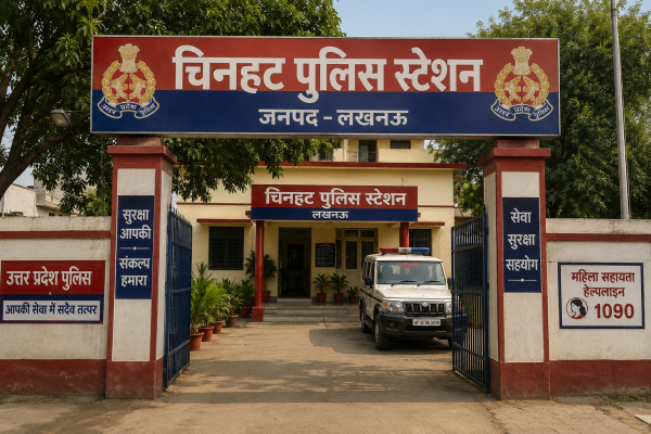 लखनऊ चिनहट पुलिस स्टेशन के बाहर की प्रतीकात्मक तस्वीर