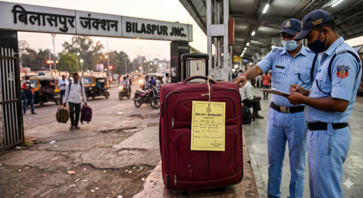 बिलासपुर पुलिस द्वारा जब्त किया गया ट्रॉली बैग का सांकेतिक चित्र