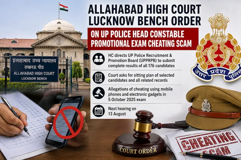 Allahabad High Court Lucknow Bench order on UP Police Head Constable promotional exam cheating scam