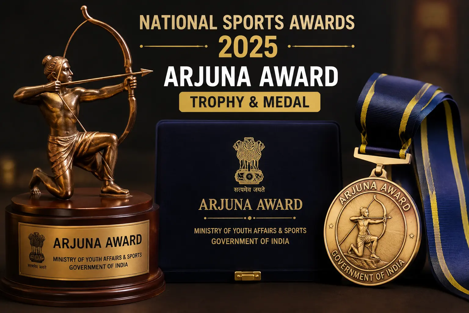 National Sports Awards 2025 Arjuna Award Trophies and Medal