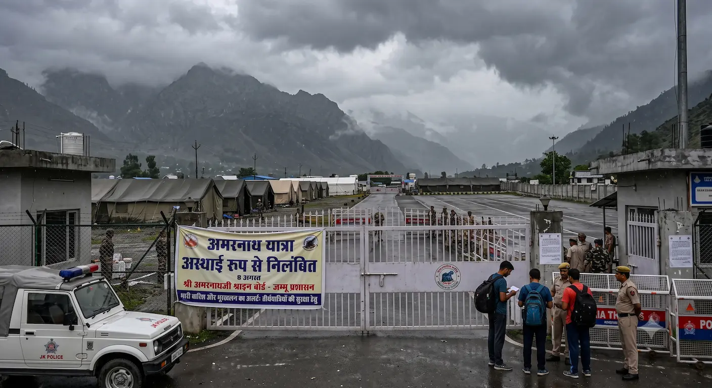 अमरनाथ यात्रा पर मौसम की मार: 8 अगस्त को जम्मू से यात्रा अस्थायी रूप से suspended
